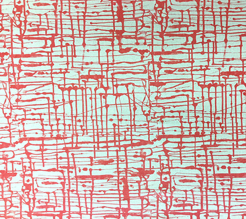 Alan Campbell Fabric: Twill - Custom Melon on Oatmeal Belgian Linen / Cotton
