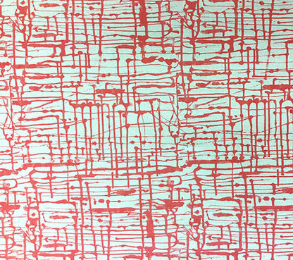 Alan Campbell Fabric: Twill - Custom Melon on Oatmeal Belgian Linen / Cotton