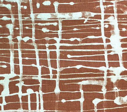 Alan Campbell Fabric: Twill Reverse - Custom Sienna on Oatmeal Belgian Linen/Cotton detail