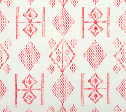 Alan Campbell Fabric: Vacances - Custom Melon on Tinted Belgian Linen / Cotton