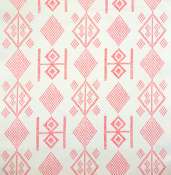 Alan Campbell Fabric: Vacances - Custom Melon on Tinted Belgian Linen / Cotton
