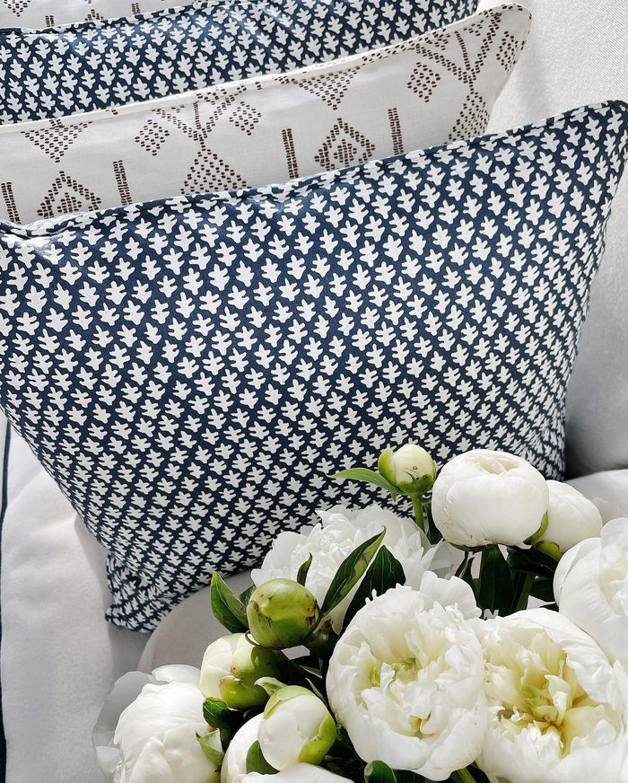 Alan Campbell Fabric: Vacances - Custom Turquoise on Tinted Belgian Linen / Cotton
