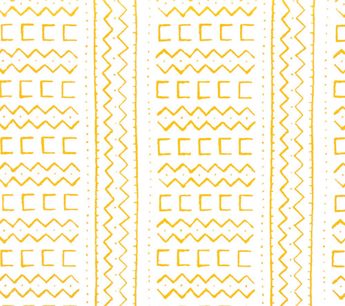 Alan Campbell Wallpaper: Beau Rivage- Custom Yellow on White Paper