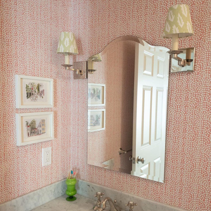 Alan Campbell Wallpaper: Mojave - Custom Pinks on White Paper (5 YARD MINIMUM)