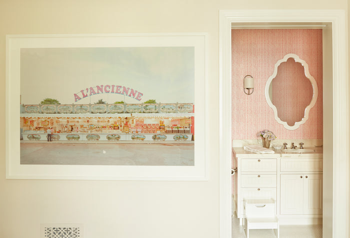 Alan Campbell Wallpaper: Mojave - Custom Pinks on White Paper (5 YARD MINIMUM)