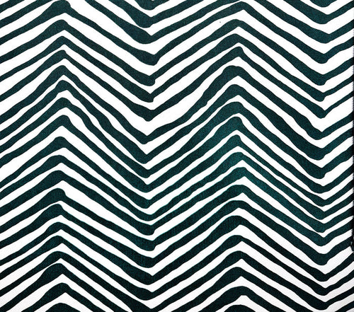 Alan Campbell: Zig Zag - Custom Forest Green on White Suncloth (OUTDOOR)