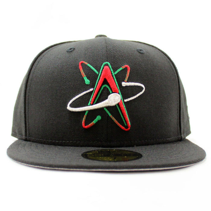 Albuquerque Isotopes New Era 59Fifty Hats (Black Red Kelly Gray Under Brim)