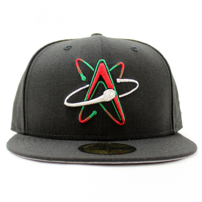 Albuquerque Isotopes New Era 59Fifty Hats (Black Red Kelly Gray Under Brim)