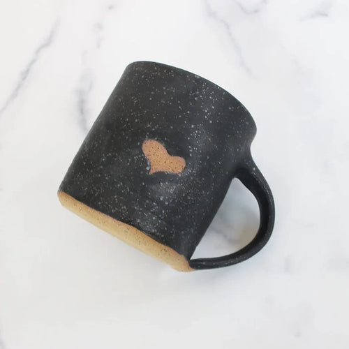 All We Need Is Love Mug - Handmade Speckled Ceramic Heart