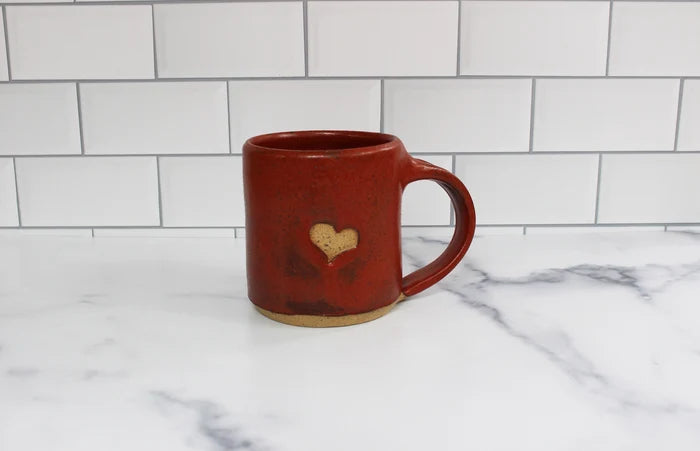 All We Need Is Love Mug - Handmade Speckled Ceramic Heart