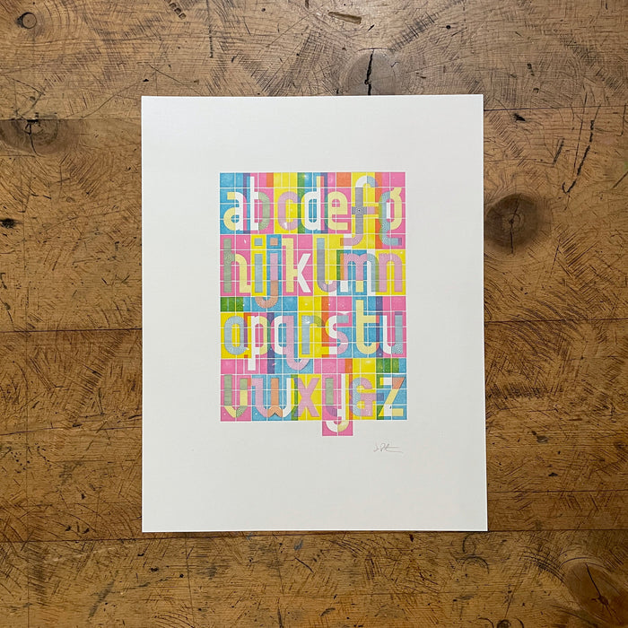 Alpha-Blox Alphabet Letterpress Print