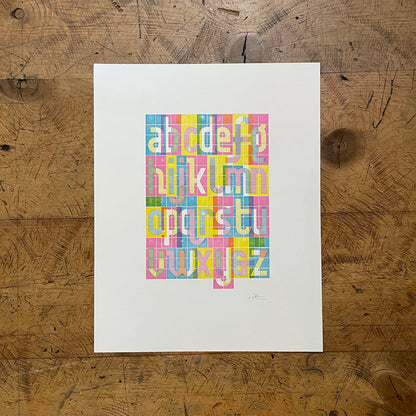 Alpha-Blox Alphabet Letterpress Print