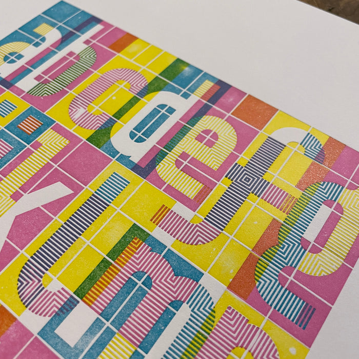 Alpha-Blox Alphabet Letterpress Print
