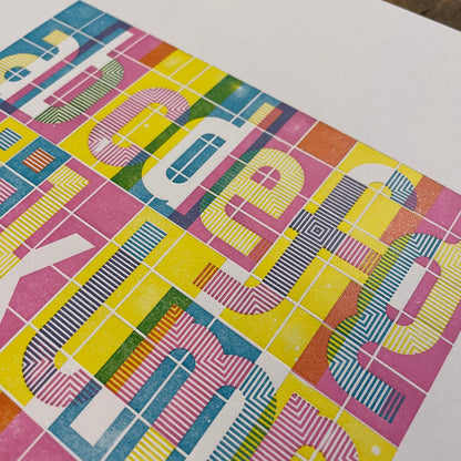 Alpha-Blox Alphabet Letterpress Print