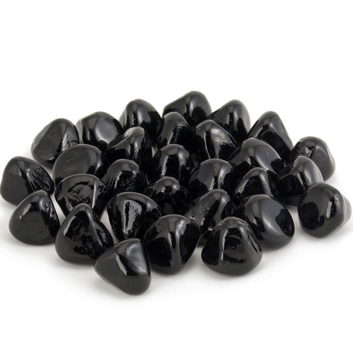 American Fyre Designs Deep Black Diamond Nuggets fire media - 40 lb bucket