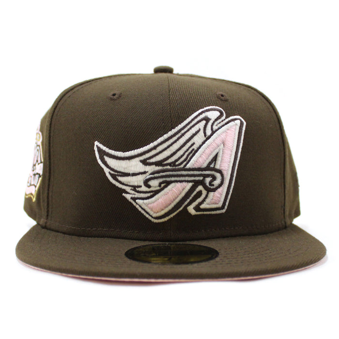 Anaheim Angels 40th Anniversary New Era 59Fifty Fitted Hat (GITD Walnut Pink Under Brim)