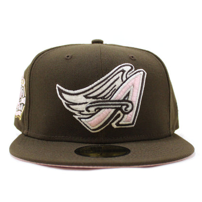 Anaheim Angels 40th Anniversary New Era 59Fifty Fitted Hat (GITD Walnut Pink Under Brim)