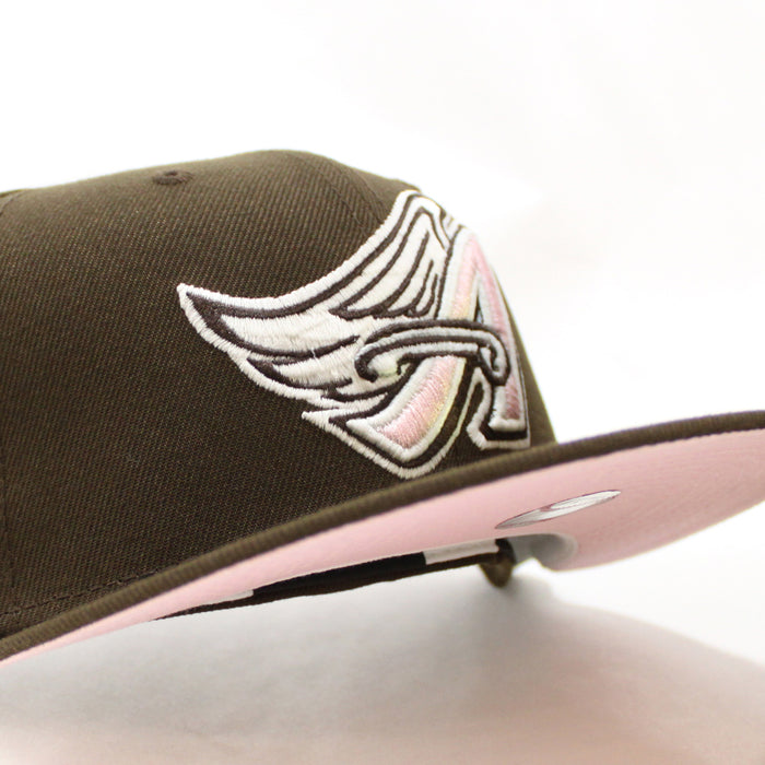 Anaheim Angels 40th Anniversary New Era 59Fifty Fitted Hat (GITD Walnut Pink Under Brim)