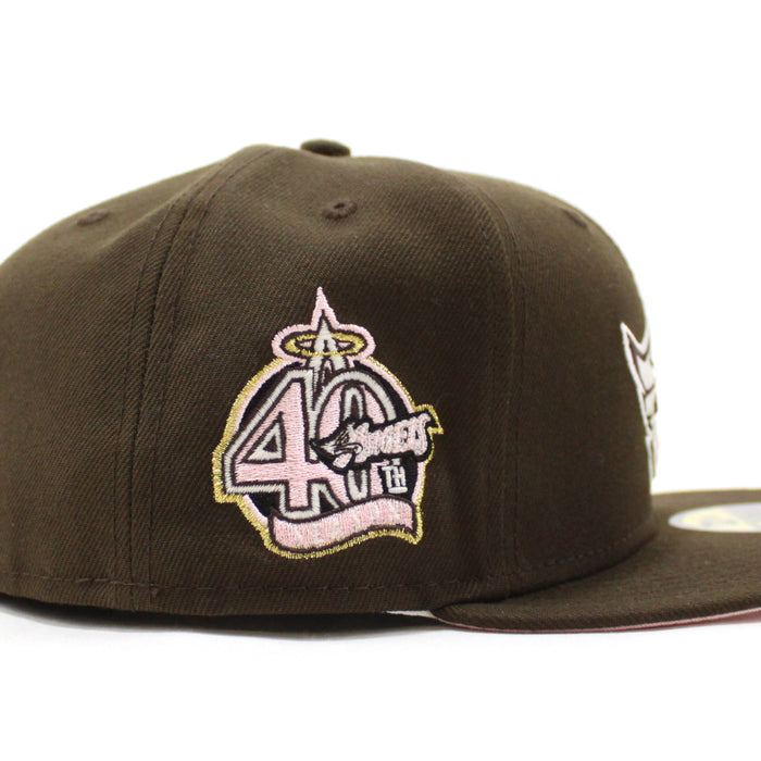 Anaheim Angels 40th Anniversary New Era 59Fifty Fitted Hat (GITD Walnut Pink Under Brim)