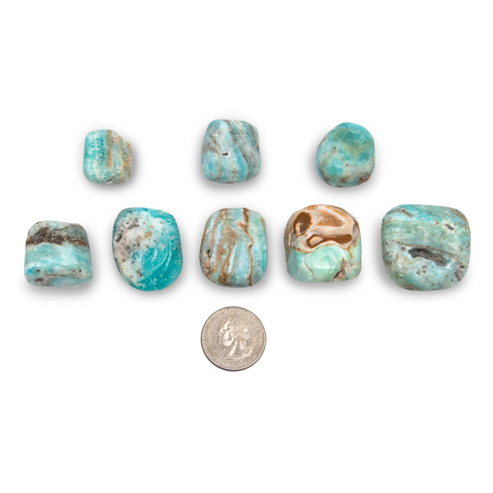 Aragonite - Blue, Tumbled Stone(s)