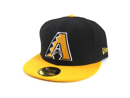 Arizona Diamondback New Era Fitted 59FIFTY Hats (BLACK YELLOW)