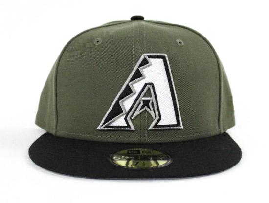Arizona DiamondBacks New Era Fitted 59Fifty hat (Olive Black Gray Under Brim)