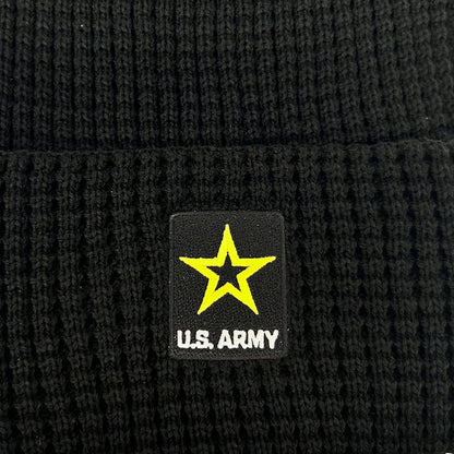 Army Star Ladies Belgian Waffle Knit (Black)