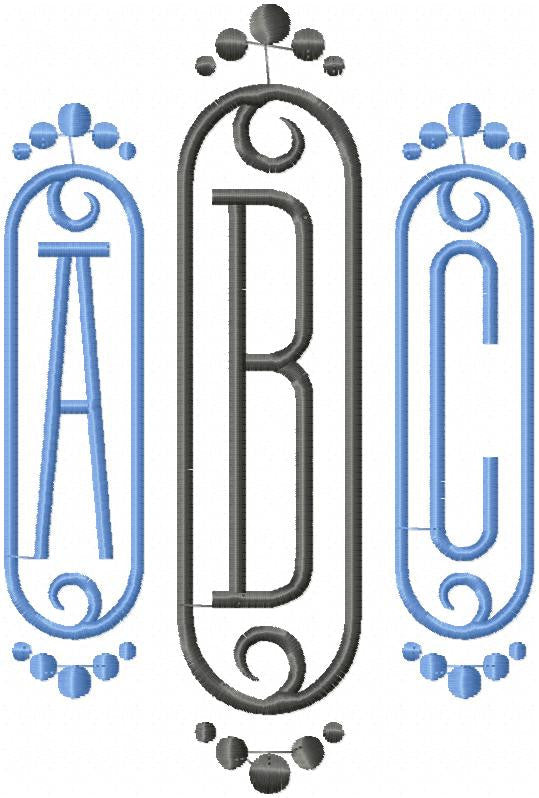 Art Deco Machine Embroidery Font