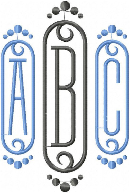 Art Deco Machine Embroidery Font