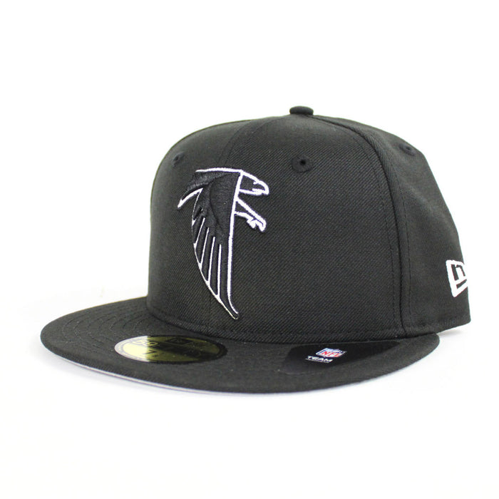 Atlanta Falcons Retro New Era 59Fifty Fitted Hat (Black Gray Under Brim)