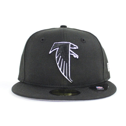 Atlanta Falcons Retro New Era 59Fifty Fitted Hat (Black Gray Under Brim)