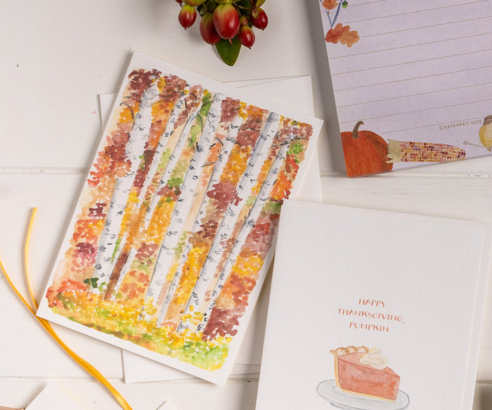 Autumn Birches Card