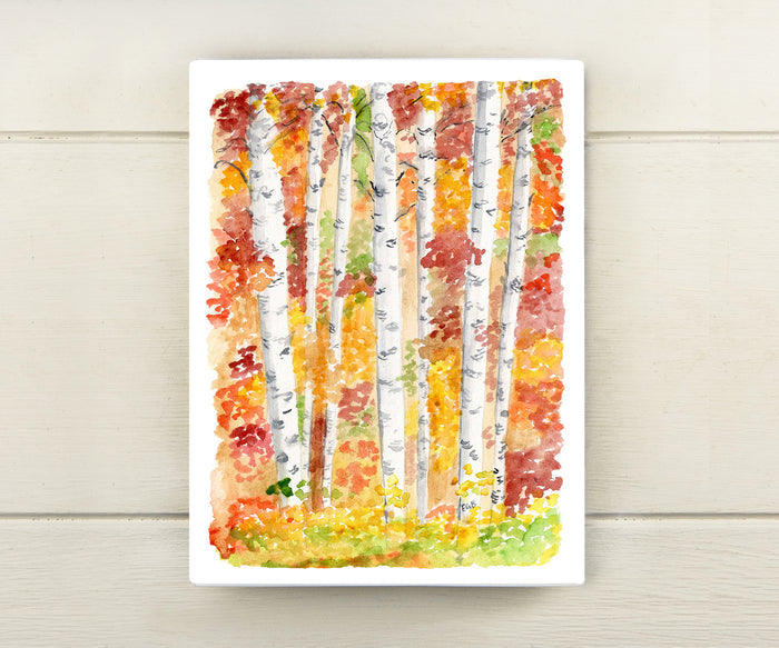 Autumn Birches Card
