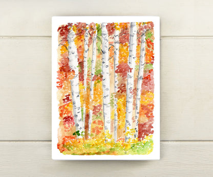 Autumn Birches Card