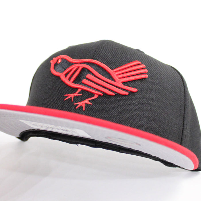 Baltimore Orioles New Era 59Fifty Fitted Hat (Black Red Gray Under Brim)