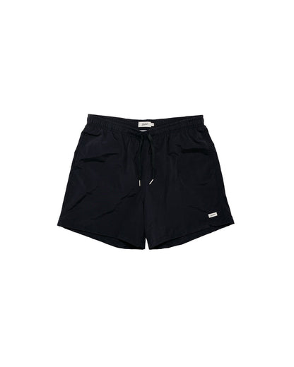 Bather Solid Black Swim Trunk
