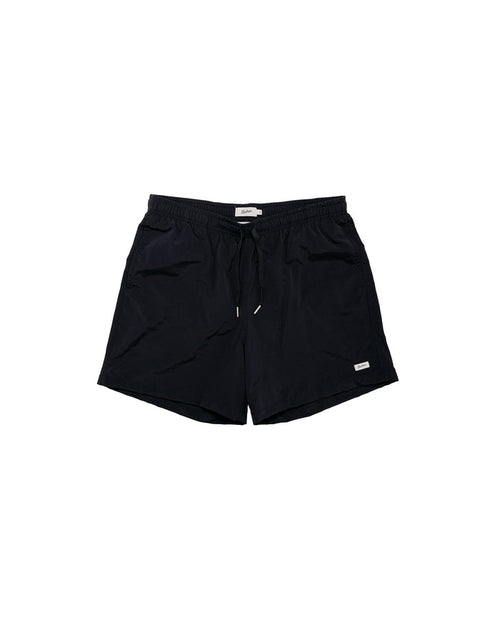 Bather Solid Black Swim Trunk