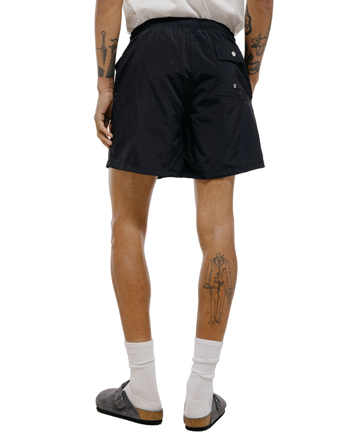 Bather Solid Black Swim Trunk