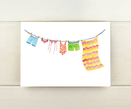 Bathing Suits Laundry Line Card