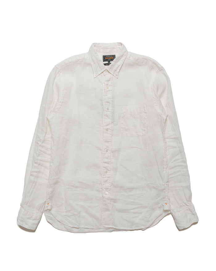 lost & found Beams Plus Beams Plus B.D. Linen Oxford White