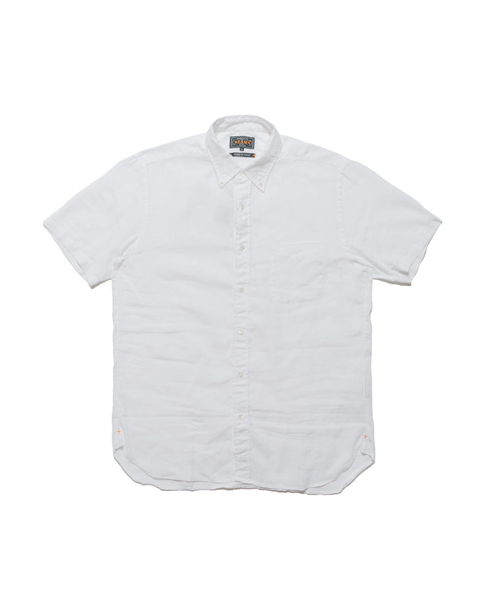 lost & found Beams Plus Beams Plus B.D. Short Sleeve COOLMAX® Linen White
