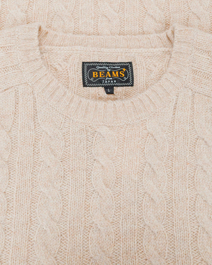 lost & found Beams Plus Beams Plus Cable Crew 5G Beige