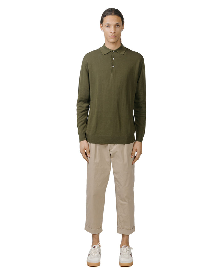 lost & found Beams Plus Beams Plus Knit Polo 12G Olive