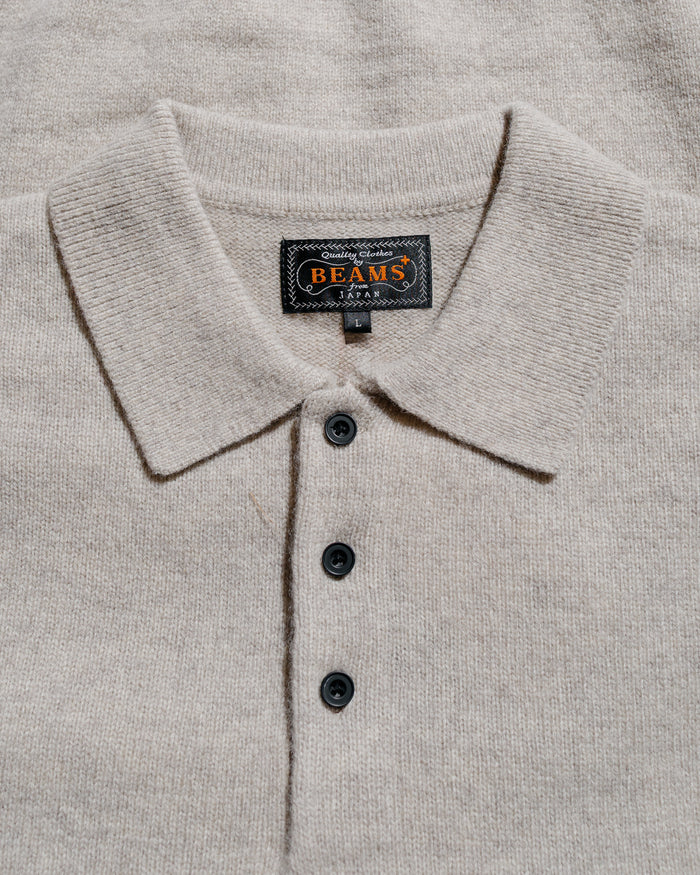 lost & found Beams Plus Beams Plus Knit Polo 9G Beige