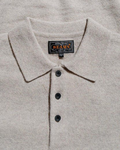 lost & found Beams Plus Beams Plus Knit Polo 9G Beige