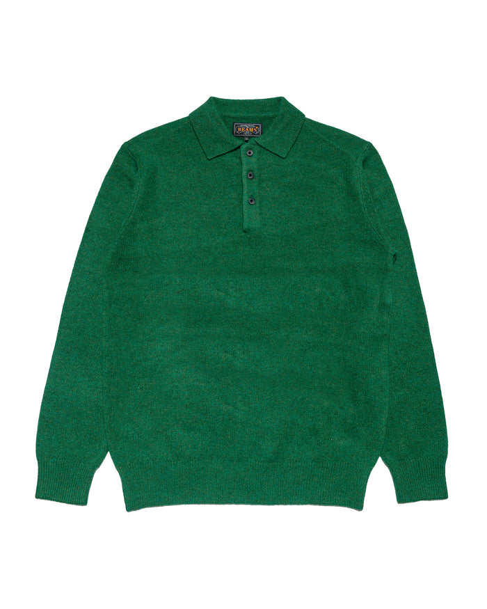 lost & found Beams Plus Beams Plus Knit Polo 9G Bright Green