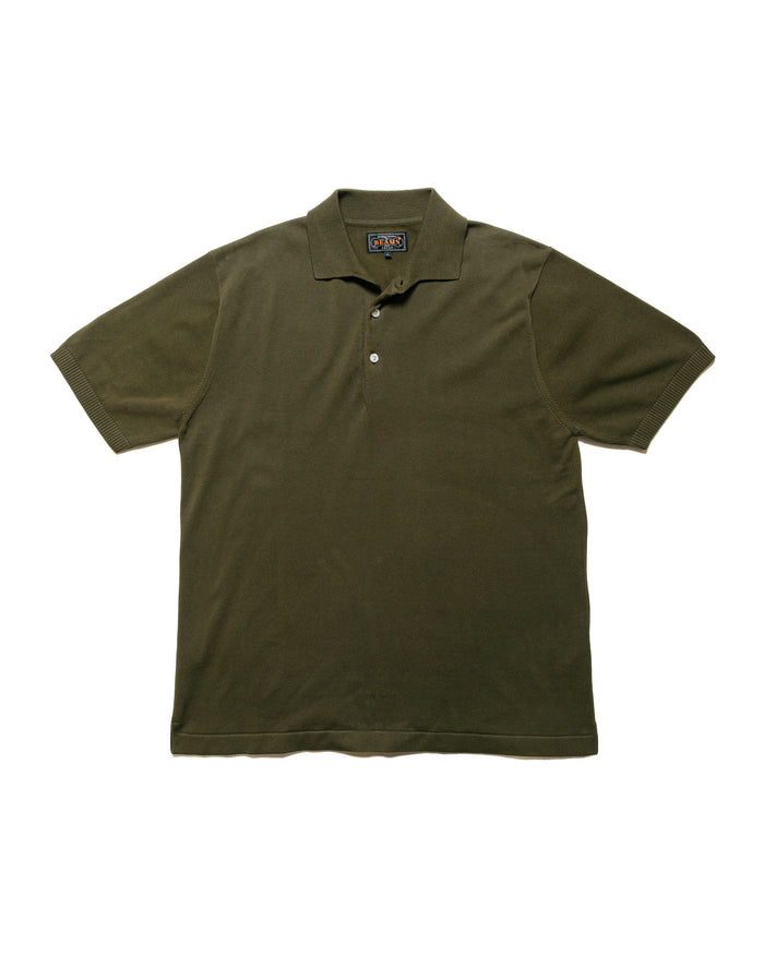 lost & found Beams Plus Beams Plus Knit Polo Solid 12G Green