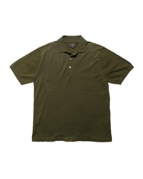 lost & found Beams Plus Beams Plus Knit Polo Solid 12G Green