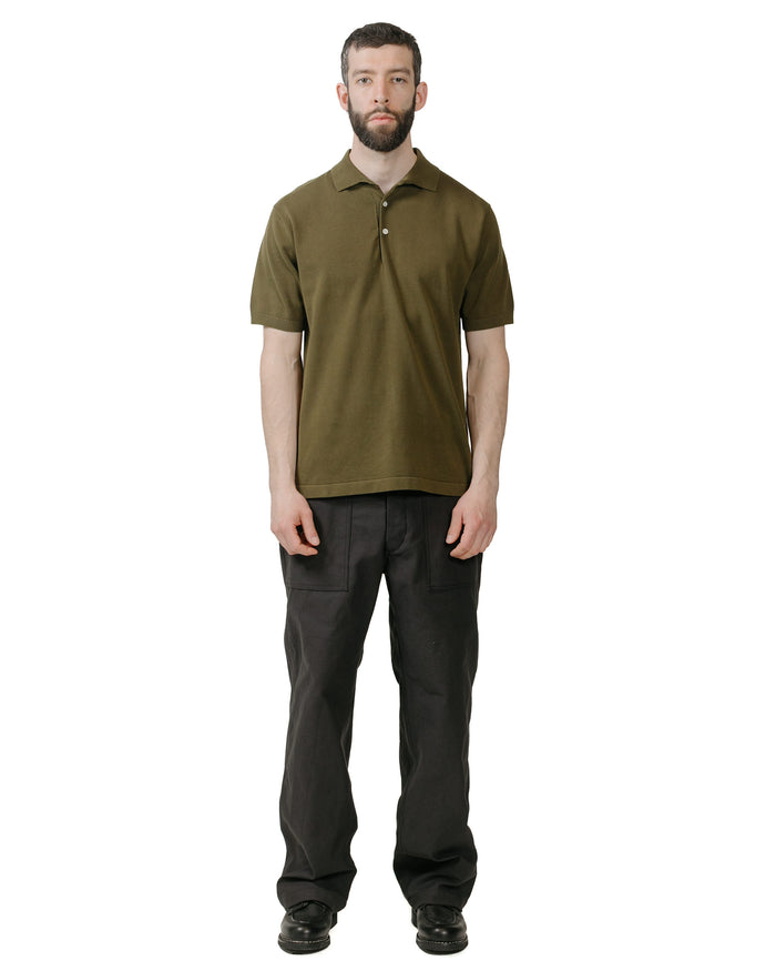 lost & found Beams Plus Beams Plus Knit Polo Solid 12G Green
