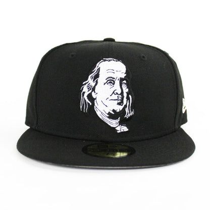 Benjamin Franklin New Era 59fifty Fitted Hat (Black Gray Under Brim)
